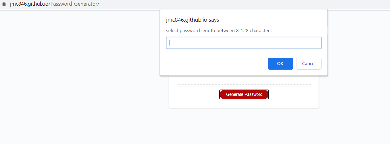 User Password Prompts